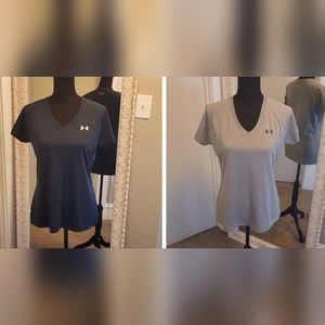Set of 2 Under Armour Short Sleeve Heat Gear V Neck Tees